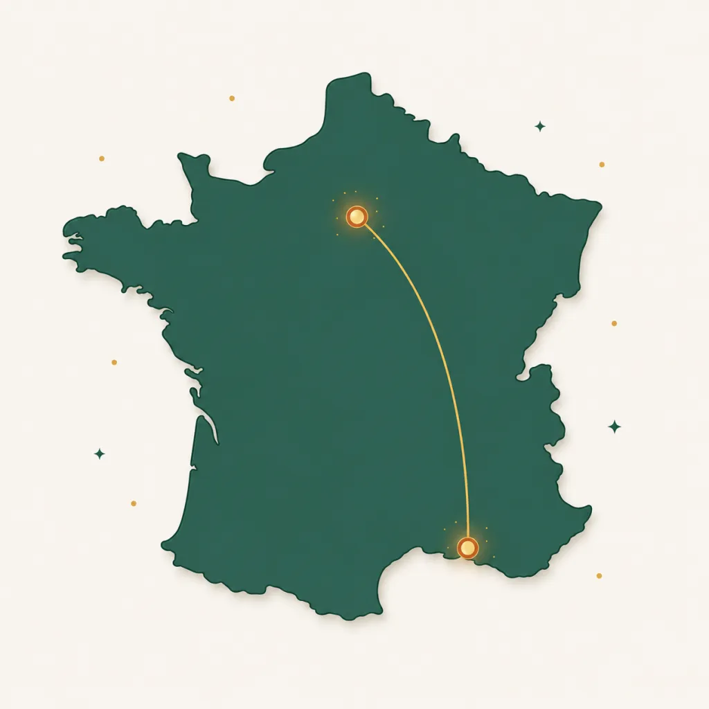 Carte de France situant les deux implantations GOQOU : Paris et Marseille